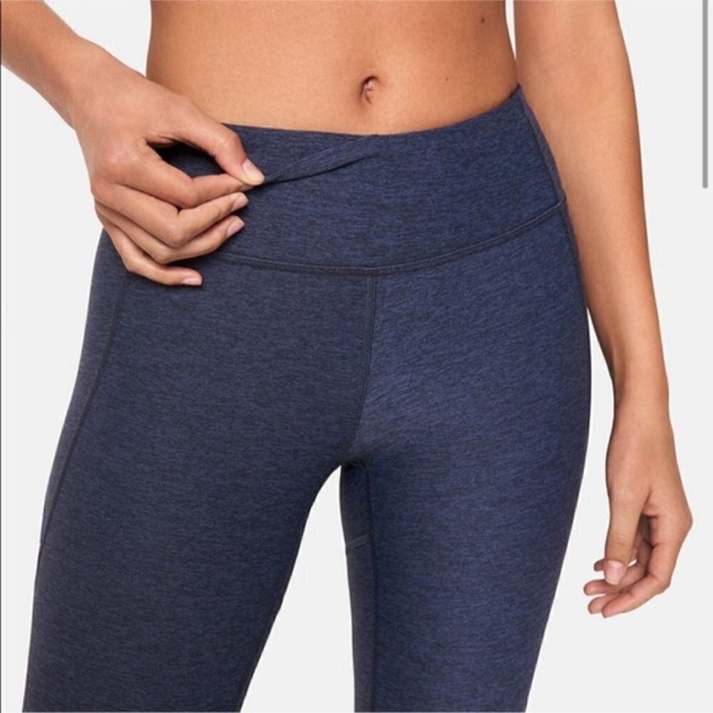 Outdoor Voices Navy High Waist Compression Warmup 7/8 Length Leggings Tights XS - Picture 5 of 15